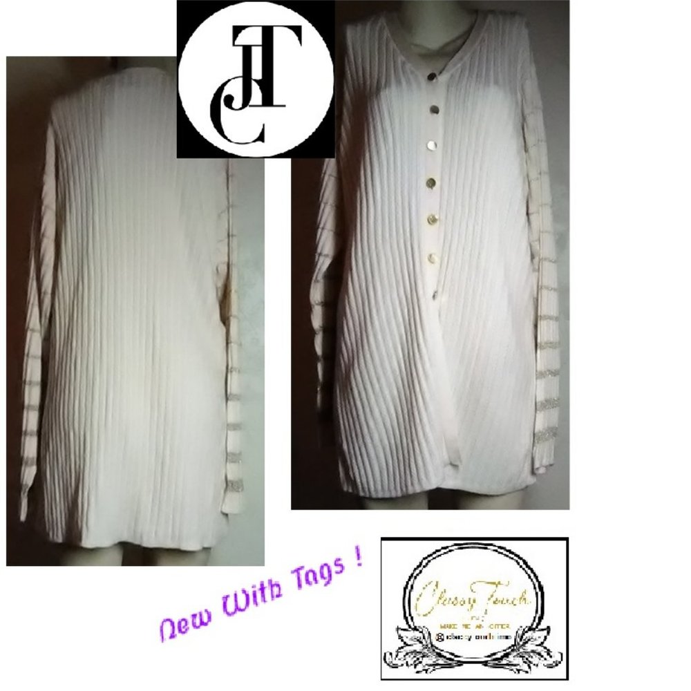 Jessica Tierney NWT Beige Long Cardigan Sweater